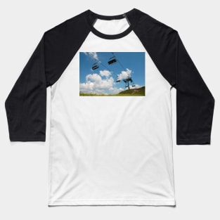 Ski Lift on Monte Zoncolan in Summer Baseball T-Shirt